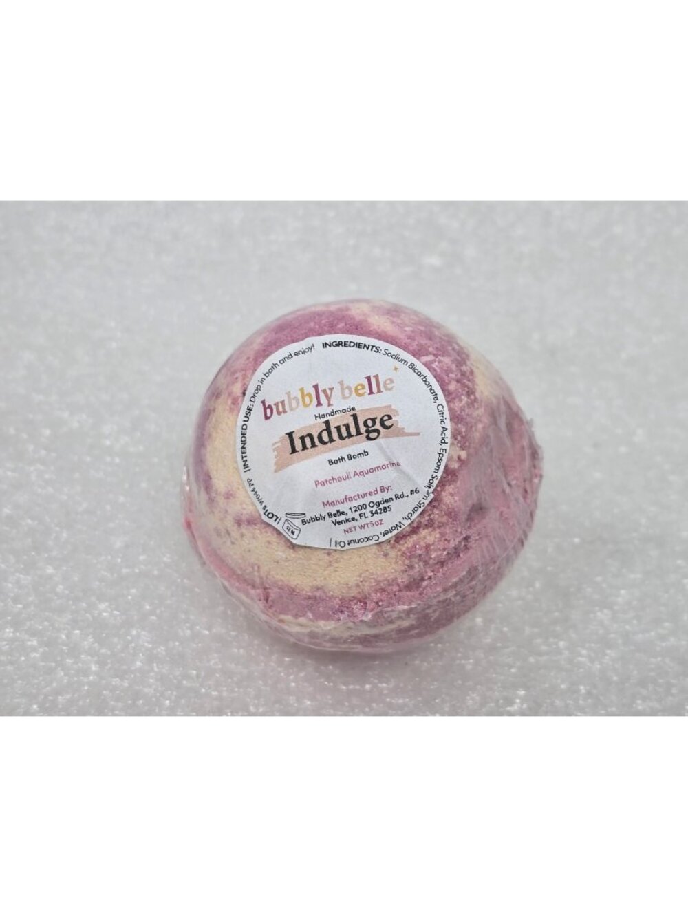 Bubbly Belle Handmade Indulge Bath Bomb Patchouli Aquamarine 5 oz Moisturizing